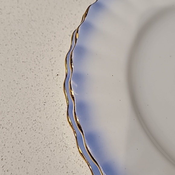 Vintage Royal Albert "Rainbow" blue bread and butter plates (set of 4) - Picture 8 of 12